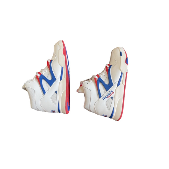 Men's Reebok Basketball Shoes, Size US 11, White/Blue/Red - Picture 5 of 6